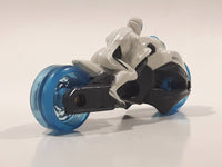 1999 McDonald's Max Steel White Street Bike Motorcycle Turbofied Cycle 4" Length Toy Vehicle