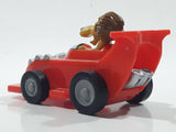 Ferrero Kinder Surprise MPG FT-3-113 Lion Driving Red Race Car 3" Long Pullback Friction Motorized Toy Car Vehicle