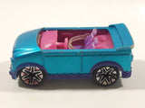 2007 Mattel Polly Pocket Convertible Blue and Pink Plastic Body Die Cast Toy Car Vehicle J1679 - No Windshield