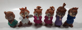 2009 McDonald's Fox Bagdasarian Alvin and The Chipmunks The Squeakquel 3" to 4" Tall Toy Figures Lot of 6