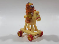 1986 HA! The Muppets Baby Fozzie Bear Character on Rocking Horse PVC Toy Figure