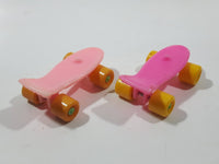 1987 McDonald's Garfield Pink and Light Pink 2 1/4" Long Skateboards