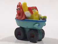 2006 SpongeBob SquarePants with Patrick in a Boat with Wheels Miniature 1 1/8" Tall Toy Figure