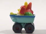2006 SpongeBob SquarePants with Patrick in a Boat with Wheels Miniature 1 1/8" Tall Toy Figure