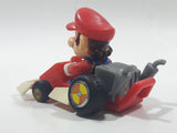 2005 Tomy Nintendo Mario Kart Mario Driving Go Kart Plastic Pullback Toy Car Vehicle - Missing a wheel