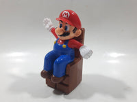 2017 McDonald's Nintendo Super Mario Waving Mario Sitting in Block Chair Plastic Toy