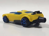 2014 McDonald's Hot Wheels Fast Fish Yellow Plastic Die Cast Toy Car Vehicle