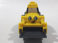 2015 Mattel Hit Bob The Builder Back Hoe Yellow Plastic Die Cast Toy Car Vehicle