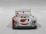 Disney Pixar Cars #7 World Grand Prix Shu Todoroki White Plastic Die Cast Toy Car Vehicle