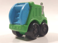 2009 Hasbro Tonka Lil Chuck & Friends Garbage Truck Green and Blue Plastic Toy Car Vehicle