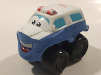 2009 Hasbro Tonka Lil Chuck & Friends Ambulance White and Blue Plastic Toy Car Vehicle