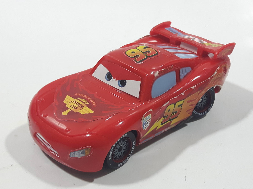 Mattel Disney Pixar Cars Lightning McQueen #95 Red Plastic Die Cast To ...