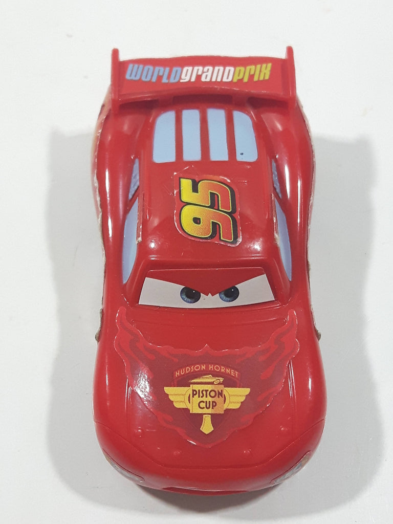 Mattel Disney Pixar Cars Lightning McQueen #95 Red Plastic Die Cast To ...