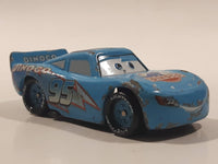 Disney Pixar Cars Lightning McQueen Dinoco #95 Blue Die Cast Toy Car Vehicle