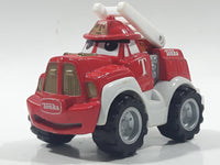 2000 Maisto Hasbro Tonka Lil Chuck & Friends Fire Ladder Truck Red and White Die Cast Toy Car Vehicle