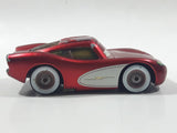 Disney Pixar Cars Lightning McQueen Metallic Red and White Die Cast Toy Car Vehicle