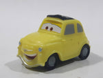 Disney Pixar Cars Yellow PVC Hard Rubber Toy Car Vehicle