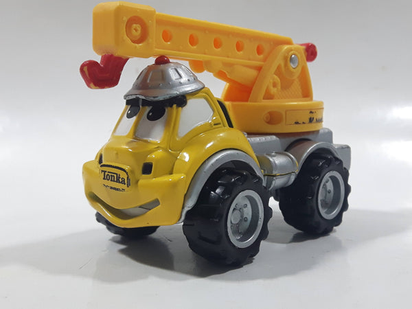 2001 Maisto Hasbro Tonka Lil Chuck & Friends Crane Truck Grey Yellow Die Cast Toy Car Vehicle