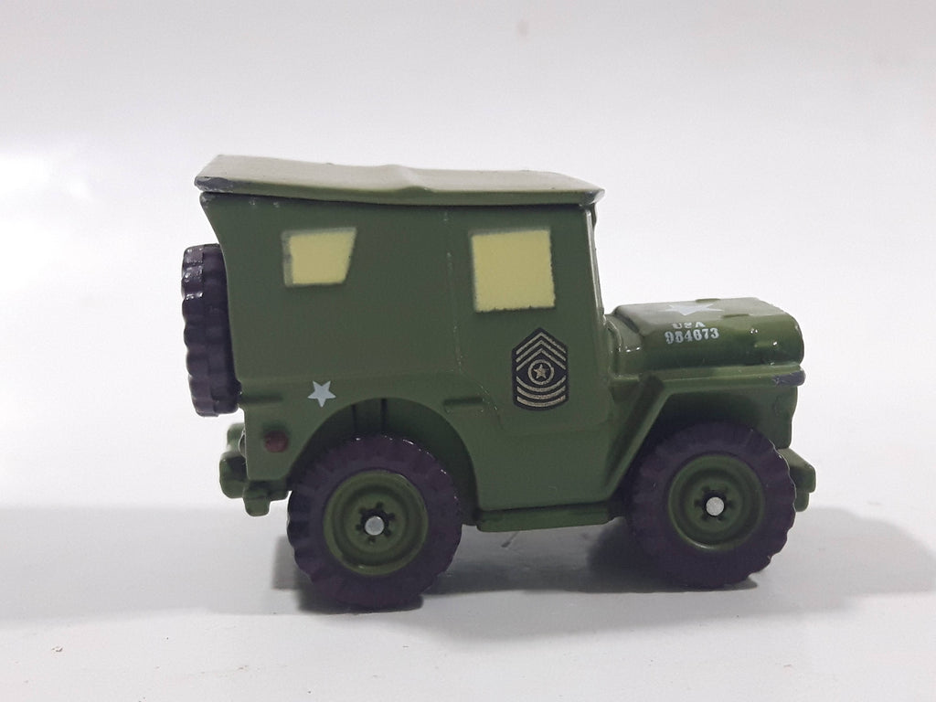 Disney Pixar 41 WW2 Jeep USA 984673 Army Green Die Cast Toy Car Vehicl ...