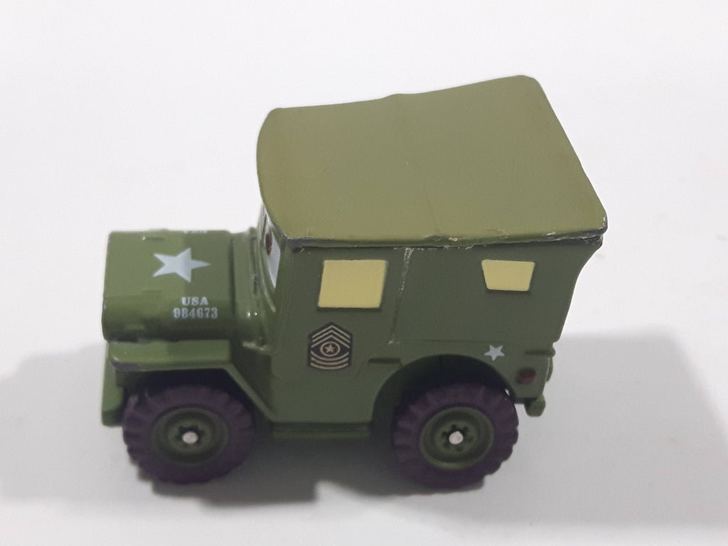 Disney Pixar 41 WW2 Jeep USA 984673 Army Green Die Cast Toy Car Vehicl ...