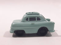 Disney Pixar Cars Light Blue Green Car with Roof Rack Mini PVC Hard Rubber Toy Car Vehicle