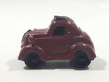 Disney Pixar Maroon Dark Red Brown Miniature PVC Hard Rubber Toy Car Vehicle