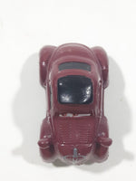 Disney Pixar Maroon Dark Red Brown Miniature PVC Hard Rubber Toy Car Vehicle