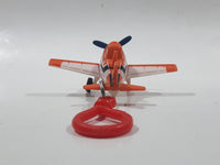 Disney Pixar Planes Propeller Dusty Glider Airplane Orange and White Plastic Toy Aircraft Vehicle Clip On