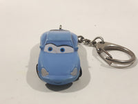 Disney Pixar Cars Porsche 911 Blue PVC Hard Rubber Light Blue Toy Car Vehicle Key Chain