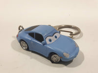 Disney Pixar Cars Porsche 911 Blue PVC Hard Rubber Light Blue Toy Car Vehicle Key Chain