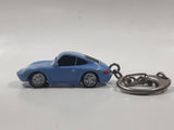 Disney Pixar Cars Porsche 911 Blue PVC Hard Rubber Light Blue Toy Car Vehicle Key Chain