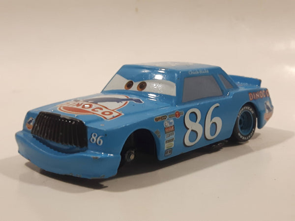 Disney Pixar Cars Dinoco #86 Blue Die Cast Toy Car Vehicle Missing a Wheel