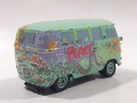 Disney Pixar Cars VW Bus Fillmore Volkswagen Groovy Love Flower Power Van Green Die Cast Toy Car Vehicle