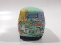 Disney Pixar Cars VW Bus Fillmore Volkswagen Groovy Love Flower Power Van Green Die Cast Toy Car Vehicle