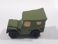 Disney Pixar Jeep Army Green PVC Hard Rubber Die Cast Toy Car Vehicle