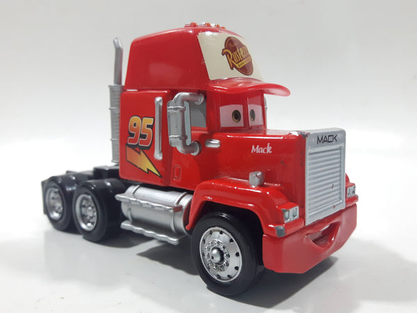 Mattel Disney Pixar Cars Mack Semi Truck #95 Red Plastic Die Cast Toy ...