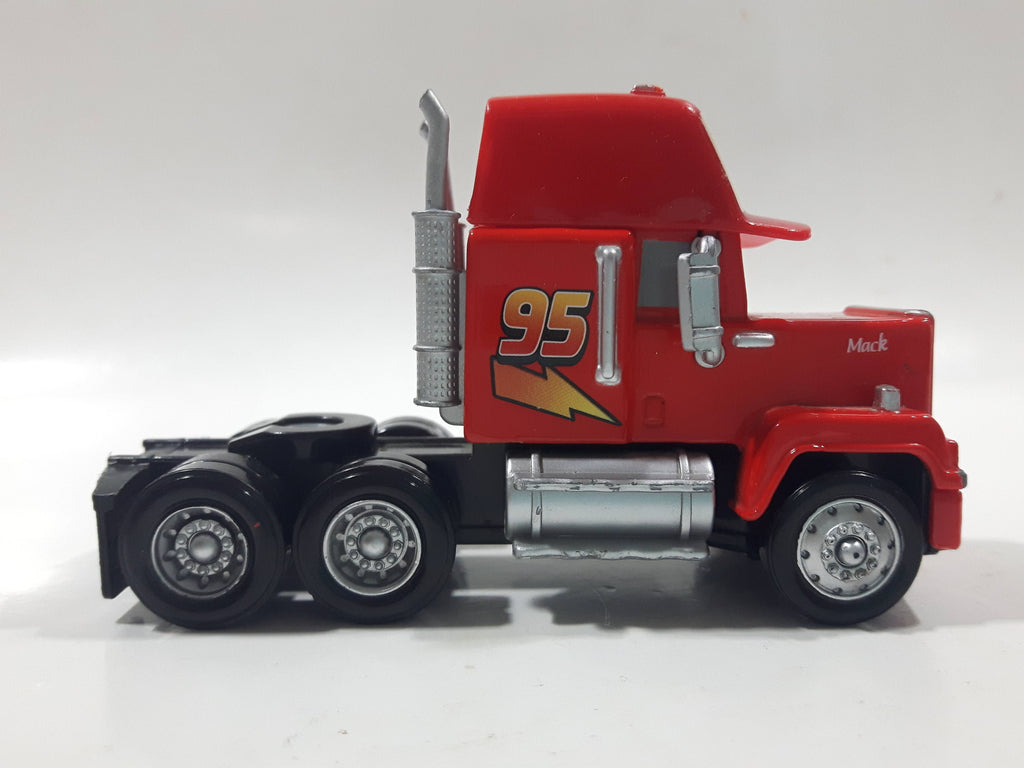 Mattel Disney Pixar Cars Mack Semi Truck #95 Red Plastic Die Cast Toy ...