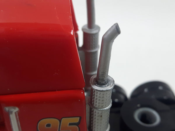 Mattel Disney Pixar Cars Mack Semi Truck #95 Red Plastic Die Cast Toy ...