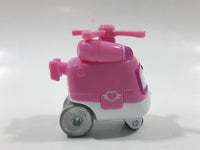 2016 Alpha Audley Miniature Helicopter with Eyes Pink and White Die Cast Toy Car Vehicle