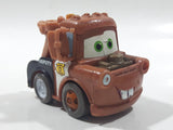 Disney Pixar Cars Tow Mater Deputy Police Cop Tow Truck Brown Plastic Die Cast Toy Car Vehicle - Broken Mirrors