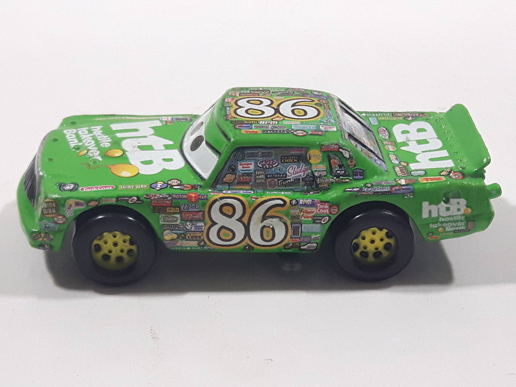 Disney Pixar Cars Chick Hicks HTB Hostile Takeover Bank #86 Green Plas ...