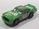 Disney Pixar Cars Chick Hicks HTB Hostile Takeover Bank #86 Green Plastic Die Cast Toy Car Vehicle