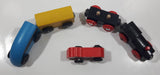Set of 5 Magnetic Wood Train Car and Locomotive Toys 2 1/2" to 2 3/4"