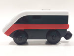 IKEA Magnetic Train Engine Locomotive Red and White 2 1/8" Long Plastic Die Cast Toy Vehicle Made in Sweden 21576