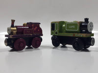 Thomas & Friends #22 Luke Green and Lady Pink Purple Wood Magnetic Toy Vehicles Damaged Corners