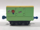2010 Ludorum Learning Curve Chuggington Refrigerated Food Car Green Die Cast Toy Vehicle with Sliding Side Door
