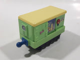 2010 Ludorum Learning Curve Chuggington Refrigerated Food Car Green Die Cast Toy Vehicle with Sliding Side Door