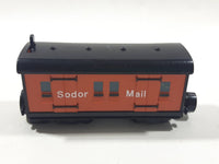 1997 Bandai Thomas & Friends Sodor Mail Brown Train Car Plastic Toy Vehicle Magnetic