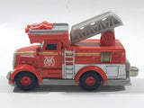 2010 Mattel Thomas & Friends Flynn Ladder Fire Truck Red Orange 4 1/8" Long Magnetic Die Cast Toy Vehicle V7639