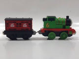 2011 Mattel Thomas & Friends Green #6 Percy Pulling Red Mail Car 5 1/2" Long Magnetic Die Cast Toy Vehicle W6269